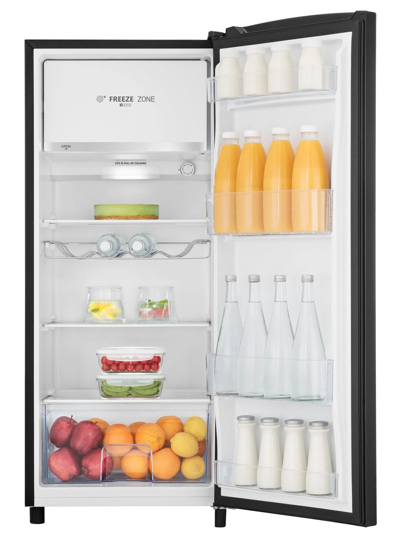 Hisense RR220D4ABF 52cm Wide Tall Fridge With Ice Box - Black 4 Hisense RR220D4ABF 52cm Wide Tall Fridge With Ice Box - Black - Image 2