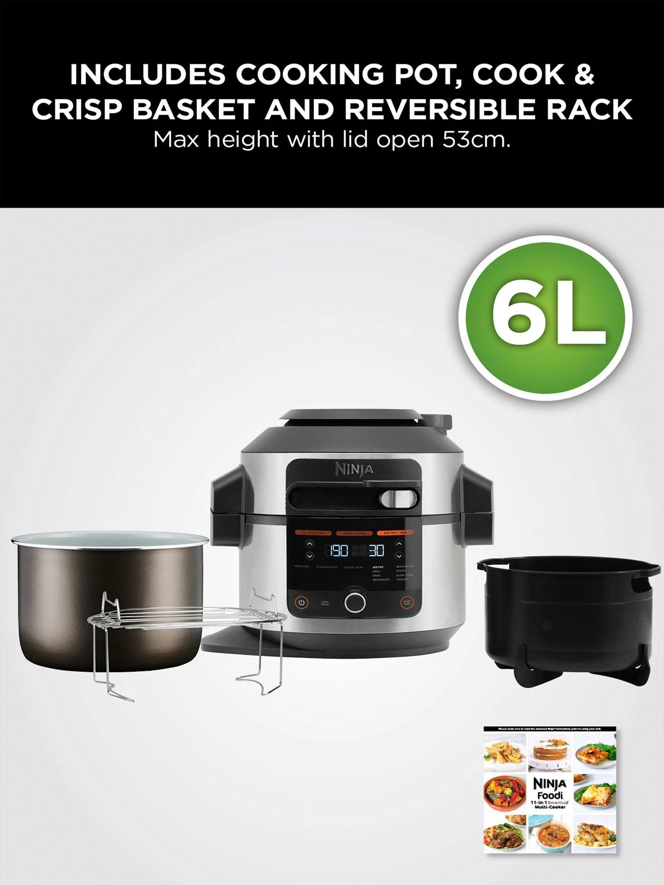 NINJA Foodi 11-in-1 SmartLid Multi-Cooker 6L OL550UK 4 NINJA Foodi 11-in-1 SmartLid Multi-Cooker 6L OL550UK - Image 2