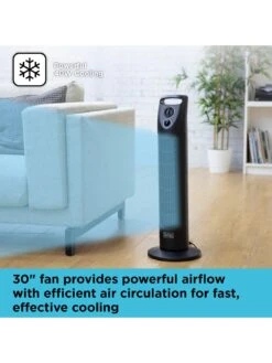 Black & Decker 30 Inch Tower Fan With 2-Hour Timer -Appliance Pro TKP9X SQ3 0000000099 N A SLd1