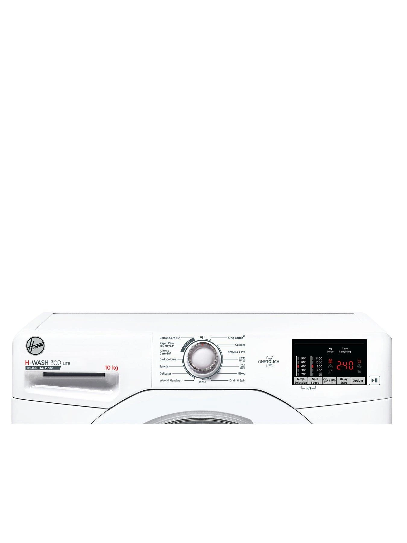 Hoover H-WASH 300 H3W-4102DE 10kg Load, 1400 Spin Washing Machine - White 5 Hoover H-WASH 300 H3W-4102DE 10kg Load, 1400 Spin Washing Machine - White - Image 3