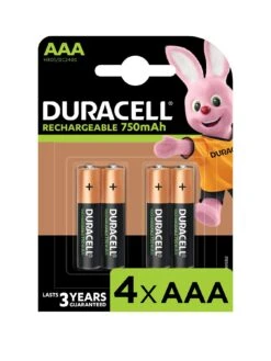 Duracell AAA Rechargeable750mAh 4 Pack Batteries