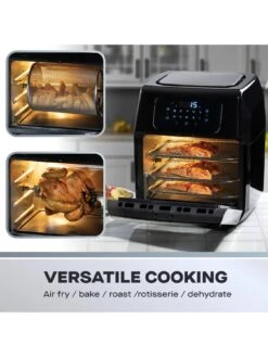 Daewoo 12L Digital Rotisserie Air Fryer Oven -Appliance Pro U4TVM SQ3 0000000004 BLACK SLd1
