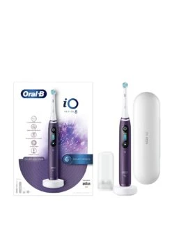Oral B Oral-B IO8 Violet Electric Toothbrush + Travel Case - 3 Hour Quick Charge - 6 Modes