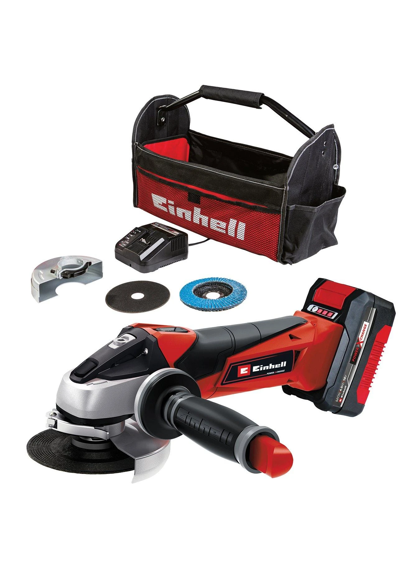 Einhell PXC 115mm Cordless Angle Grinder - TE-AG 18/115 Li (18V Includes Battery) 3 Einhell PXC 115mm Cordless Angle Grinder - TE-AG 18/115 Li (18V Includes Battery)