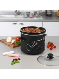 Salter Chalkboard Slow Cooker EK2842 11 Salter Chalkboard Slow Cooker EK2842 -Appliance Pro UQ24C SQ4 0000000004 BLACK SLd2