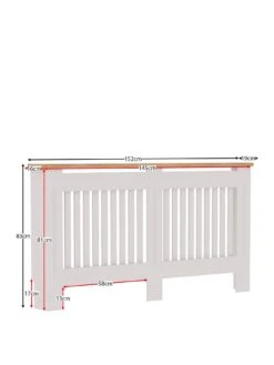 Vida Designs Arlington Large Radiator Cover - White -Appliance Pro UR57Q SQ2 0000000013 WHITE SLf