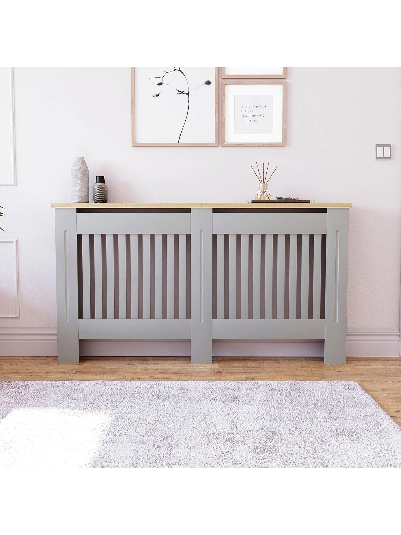 Vida Designs Arlington Large Radiator Cover - Grey 5 Vida Designs Arlington Large Radiator Cover - Grey - Image 3