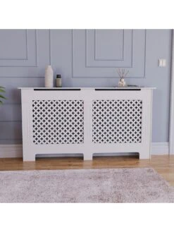 Vida Designs Oxford Large Radiator Cover - White -Appliance Pro UR57Y SQ3 0000000013 WHITE SLd