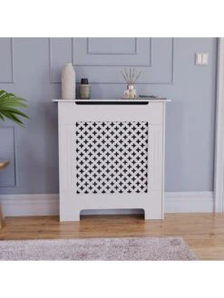 Vida Designs Oxford Small Radiator Cover - White -Appliance Pro UR58C SQ3 0000000013 WHITE SLd
