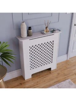Vida Designs Oxford Small Radiator Cover - White -Appliance Pro UR58C SQ4 0000000013 WHITE SLd1