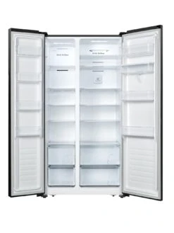 Fridgemaster MS91521FFB 91cm Total No Frost American Fridge Freezer - Black -Appliance Pro UTS7T SQ6 0000000004 BLACK SLd