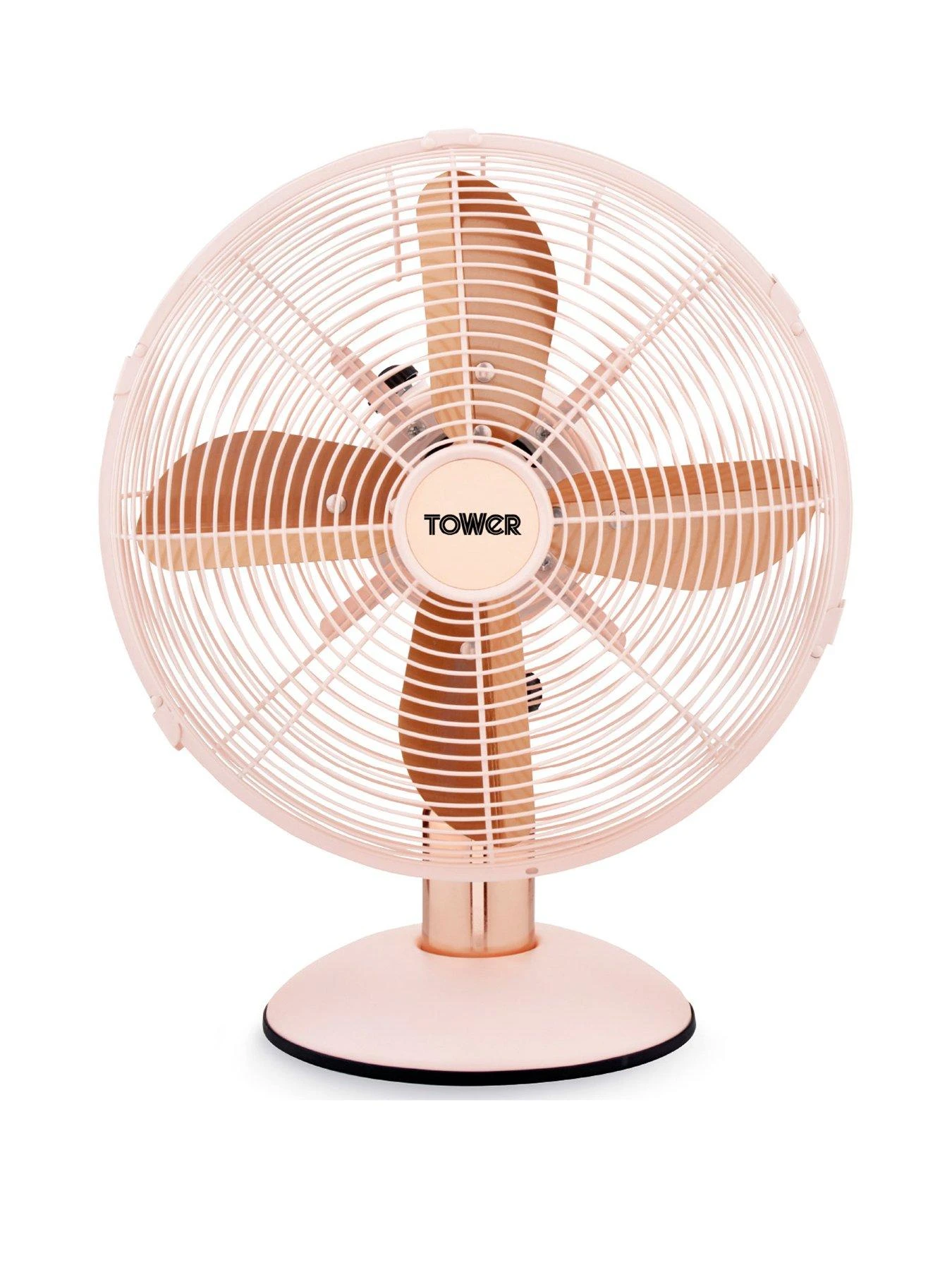 Tower Cavaletto 12-inch Metal Desk Fan - Baby Pink / Rose Gold 3 Tower Cavaletto 12-inch Metal Desk Fan - Baby Pink / Rose Gold