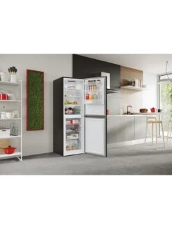 Hoover HOCT3L517FBK 55cm Wide 50/50 Freestanding Low Frost Fridge Freezer - Black -Appliance Pro UU35J SQ6 0000000004 BLACK SLd4