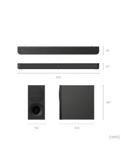 Sony 2.1ch HT-SD40 Soundbar With Powerful Wireless Subwoofer And X-Balanced Speaker Technology -Appliance Pro UUT7S SQ7 0000000004 BLACK SLd3