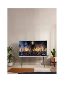 Samsung The Serif In Cloud White, 55 Inch, QLED, 4K HDR, Smart TV -Appliance Pro UVLDP SQ3 0000000013 WHITE SLs
