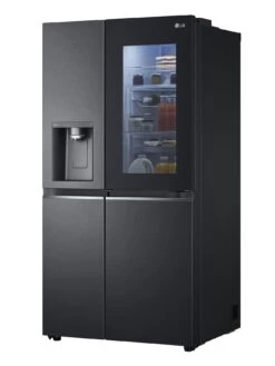 LG InstaView ThinQ GSXV90MCAE Wifi Connected American-Style Fridge Freezer - Matte Black - E Rated -Appliance Pro UVSTQ SQ2 0000000004 BLACK SLd