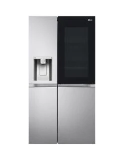 LG InstaView ThinQ GSXV91BSAE Wifi Connected American-Style Fridge Freezer - Stainless Steel - E Rated