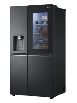 LG InstaView ThinQ GSXV91MCAE Wifi Connected American-Style Fridge Freezer - Matte Black - E Rated -Appliance Pro UVSTV SQ2 0000000004 BLACK SLd