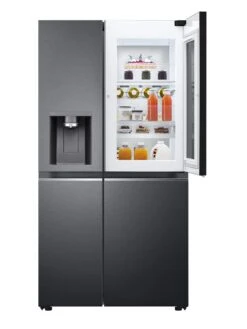 LG InstaView ThinQ GSXV91MCAE Wifi Connected American-Style Fridge Freezer - Matte Black - E Rated -Appliance Pro UVSTV SQ3 0000000004 BLACK SLd1