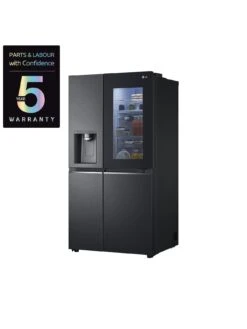 LG InstaView ThinQ GSXV91MCAE Wifi Connected American-Style Fridge Freezer - Matte Black - E Rated -Appliance Pro UVSTV SQ5 0000000004 BLACK SLd3