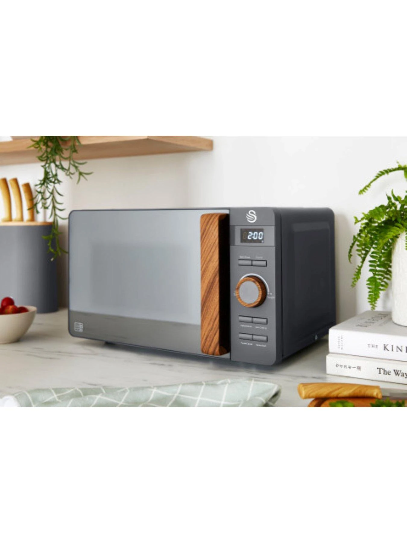 Swan 20L Nordic 800w Microwave- Grey 5 Swan 20L Nordic 800w Microwave- Grey - Image 3