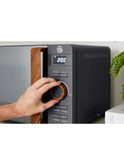 Swan 20L Nordic 800w Microwave- Grey 13 Swan 20L Nordic 800w Microwave- Grey -Appliance Pro UWA8P SQ6 0000000005 GREY SLd4