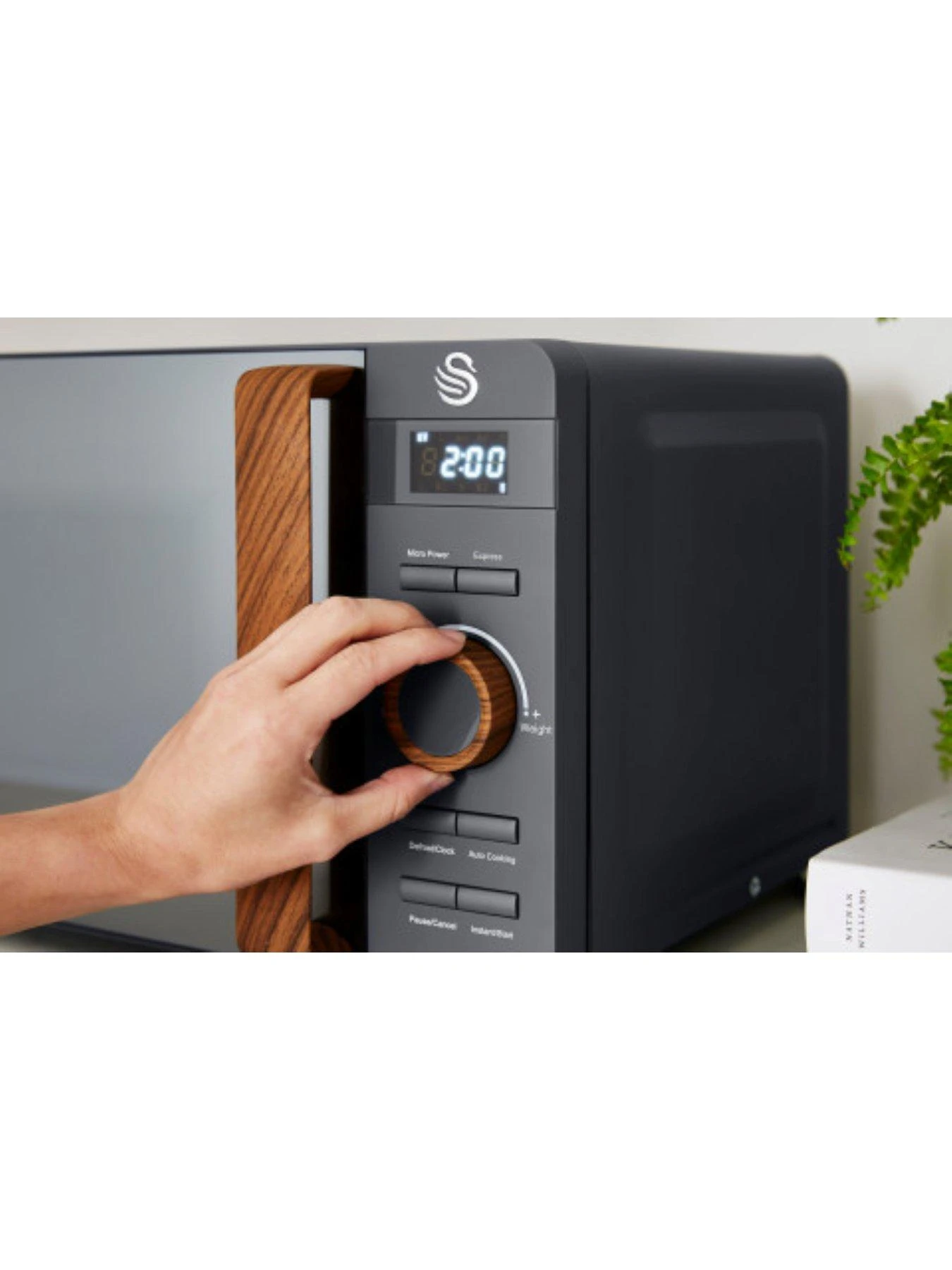 Swan 20L Nordic 800w Microwave- Grey 8 Swan 20L Nordic 800w Microwave- Grey - Image 6