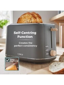 Tower Scandi 800W 2 Slice Toaster Grey Light Wood 11 Tower Scandi 800W 2 Slice Toaster Grey Light Wood -Appliance Pro UX3N5 SQ4 0000000099 N A SLd2