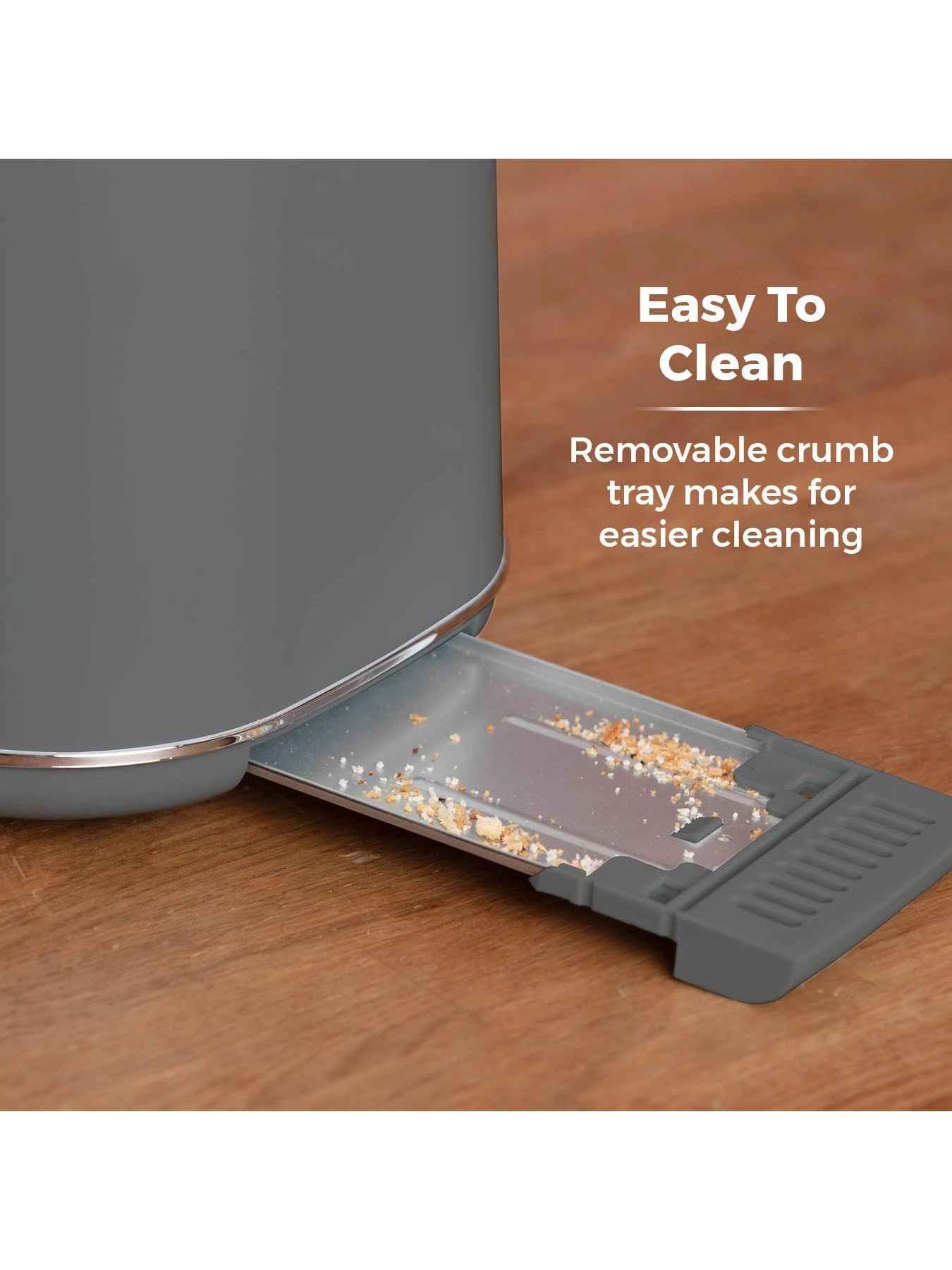 Tower Scandi 800W 2 Slice Toaster Grey Light Wood 7 Tower Scandi 800W 2 Slice Toaster Grey Light Wood - Image 5