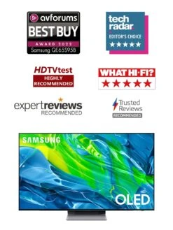 Samsung QE65S95BATXXU, 65 Inch, OLED, 4K Quantum HDR, Smart TV -Appliance Pro UXNMV SQ7 0000000035 SILVER ICf