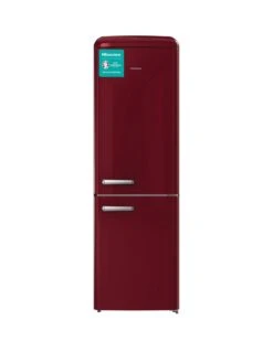 Hisense RB390N4RRDUK Retro Fridge Freezer - Red