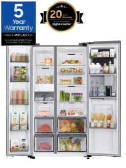 Samsung Series 9 RH69B8931S9/EU American Fridge Freezer With Beverage Center™ - E Rated - Matte Stainless -Appliance Pro UXUJQ SQ2 0000000035 SILVER SLd