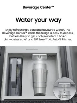 Samsung Series 9 RH69B8931S9/EU American Fridge Freezer With Beverage Center™ - E Rated - Matte Stainless -Appliance Pro UXUJQ SQ4 0000000035 SILVER SLd2