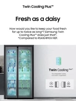 Samsung Series 9 RH69B8931S9/EU American Fridge Freezer With Beverage Center™ - E Rated - Matte Stainless -Appliance Pro UXUJQ SQ5 0000000035 SILVER SLd3