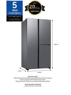 Samsung Series 9 RH69B8931S9/EU American Fridge Freezer With Beverage Center™ - E Rated - Matte Stainless -Appliance Pro UXUJQ SQ7 0000000035 SILVER ICf