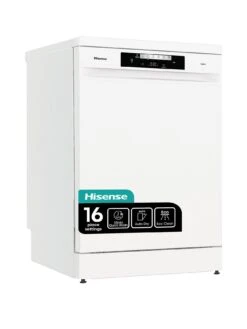 Hisense HS643D60WUK 16-Place Freestanding Dishwasher With Cutlery Tray - White