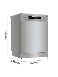 Hisense HS643D60XUK 16-Place Freestanding Dishwasher With Cutlery Tray - Stainless Steel -Appliance Pro UXUKN SQ5 0000000166 STAINLESS STEEL SLd3