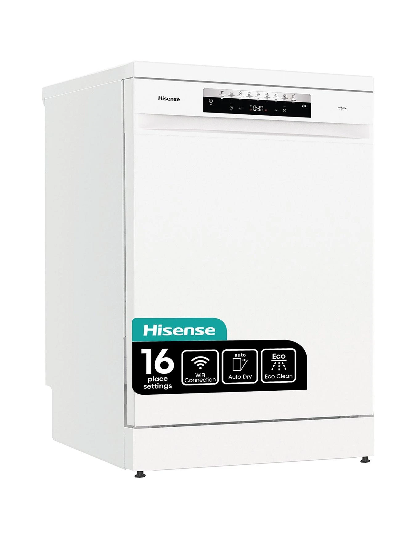 Hisense HS673C60WUK 16-Place Freestanding Dishwasher With Invertor Motor - White 3 Hisense HS673C60WUK 16-Place Freestanding Dishwasher With Invertor Motor - White