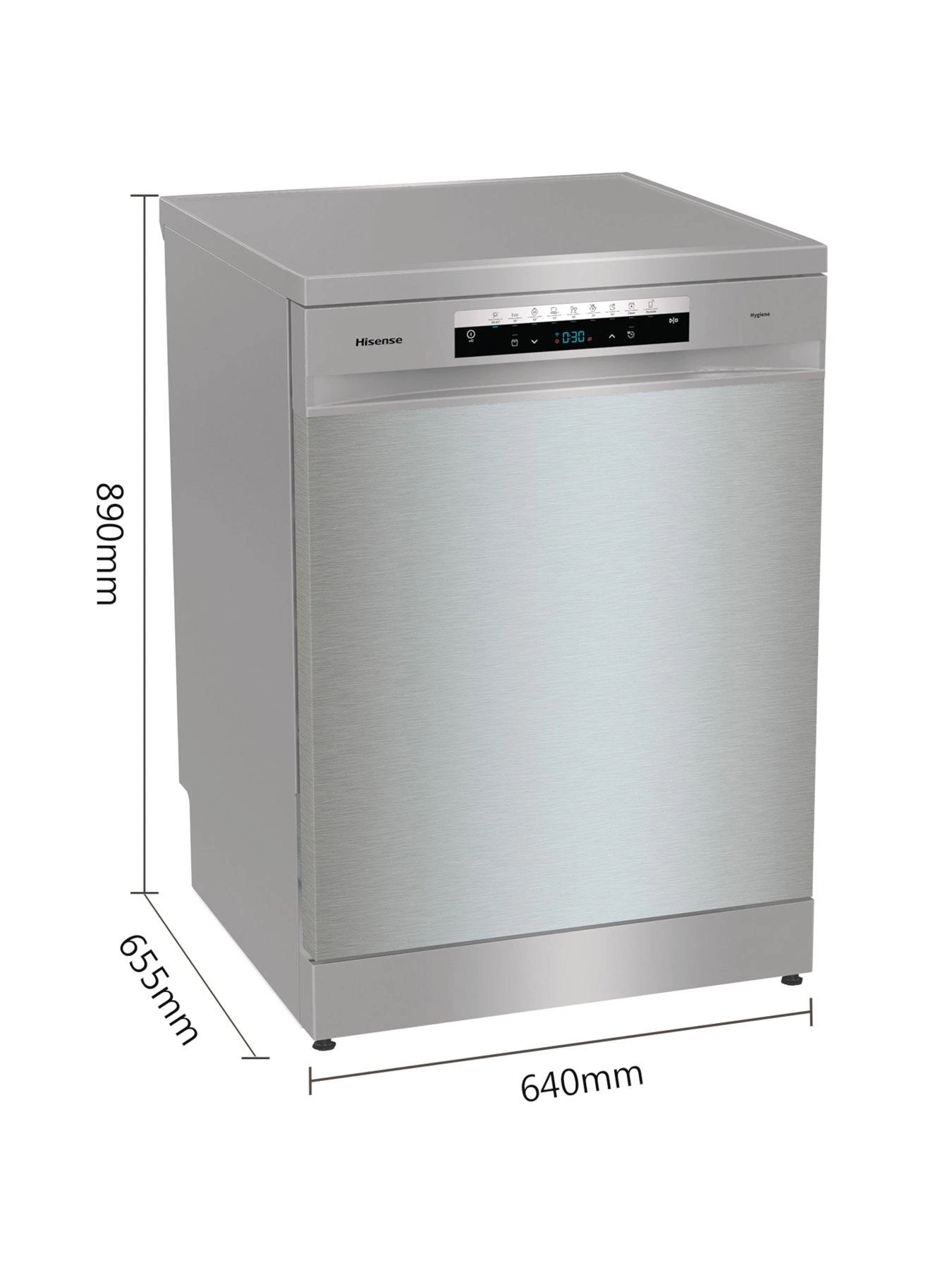 Hisense HS673C60XUK 16-Place Freestanding Dishwasher With Invertor Motor - Stainless Steel 7 Hisense HS673C60XUK 16-Place Freestanding Dishwasher With Invertor Motor - Stainless Steel - Image 5