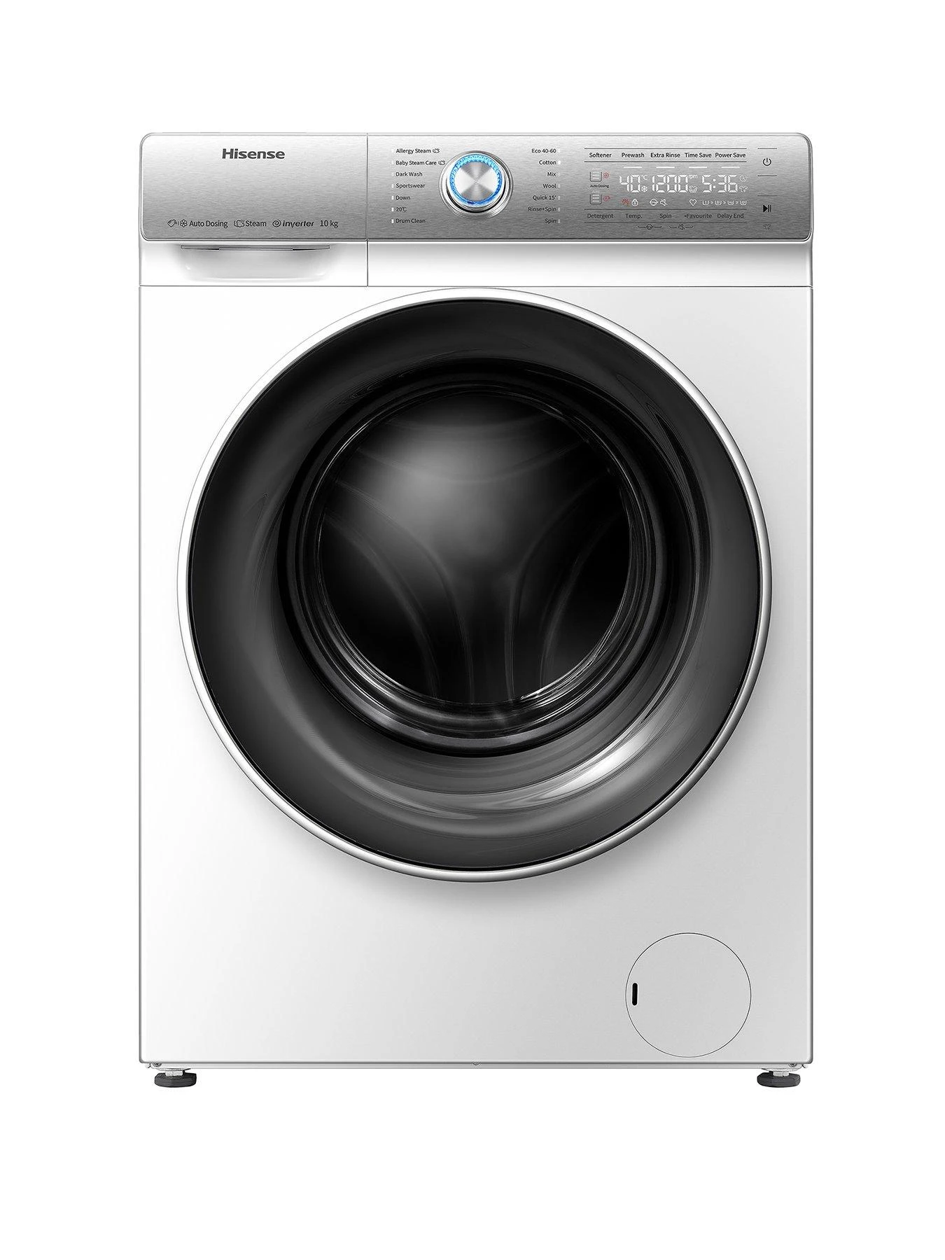 Hisense WFQR1014EVAJM 10kg Load, 1400rpm Spin Washing Machine - White 3 Hisense WFQR1014EVAJM 10kg Load, 1400rpm Spin Washing Machine - White