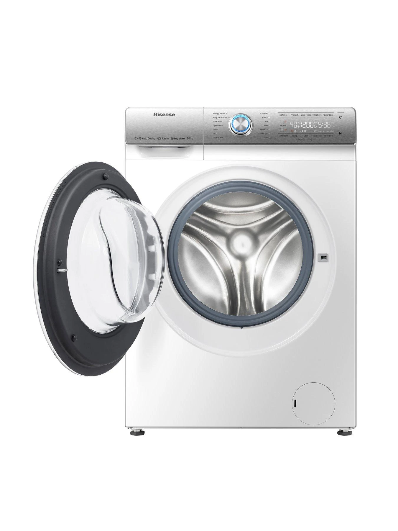 Hisense WFQR1014EVAJM 10kg Load, 1400rpm Spin Washing Machine - White 5 Hisense WFQR1014EVAJM 10kg Load, 1400rpm Spin Washing Machine - White - Image 3