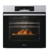 Hisense BI62212AXUK, Single Oven, 77L With Steam Clean Function - Stainless Steel -Appliance Pro UYAQA SQ1 0000000166 STAINLESS STEEL SLf