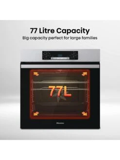 Hisense BI62212AXUK, Single Oven, 77L With Steam Clean Function - Stainless Steel 10 Hisense BI62212AXUK, Single Oven, 77L With Steam Clean Function - Stainless Steel -Appliance Pro UYAQA SQ2 0000000166 STAINLESS STEEL SLd