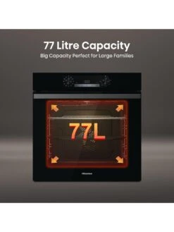 Hisense BI64211PB, 77L Pyrolytic Single Oven - Black 11 Hisense BI64211PB, 77L Pyrolytic Single Oven - Black -Appliance Pro UYAQF SQ3 0000000004 BLACK SLd1