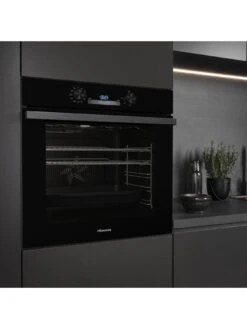 Hisense BI62212ABUK, Single Oven, 77L With Steam Clean Function- Black -Appliance Pro UYAQG SQ6 0000000004 BLACK SLd4