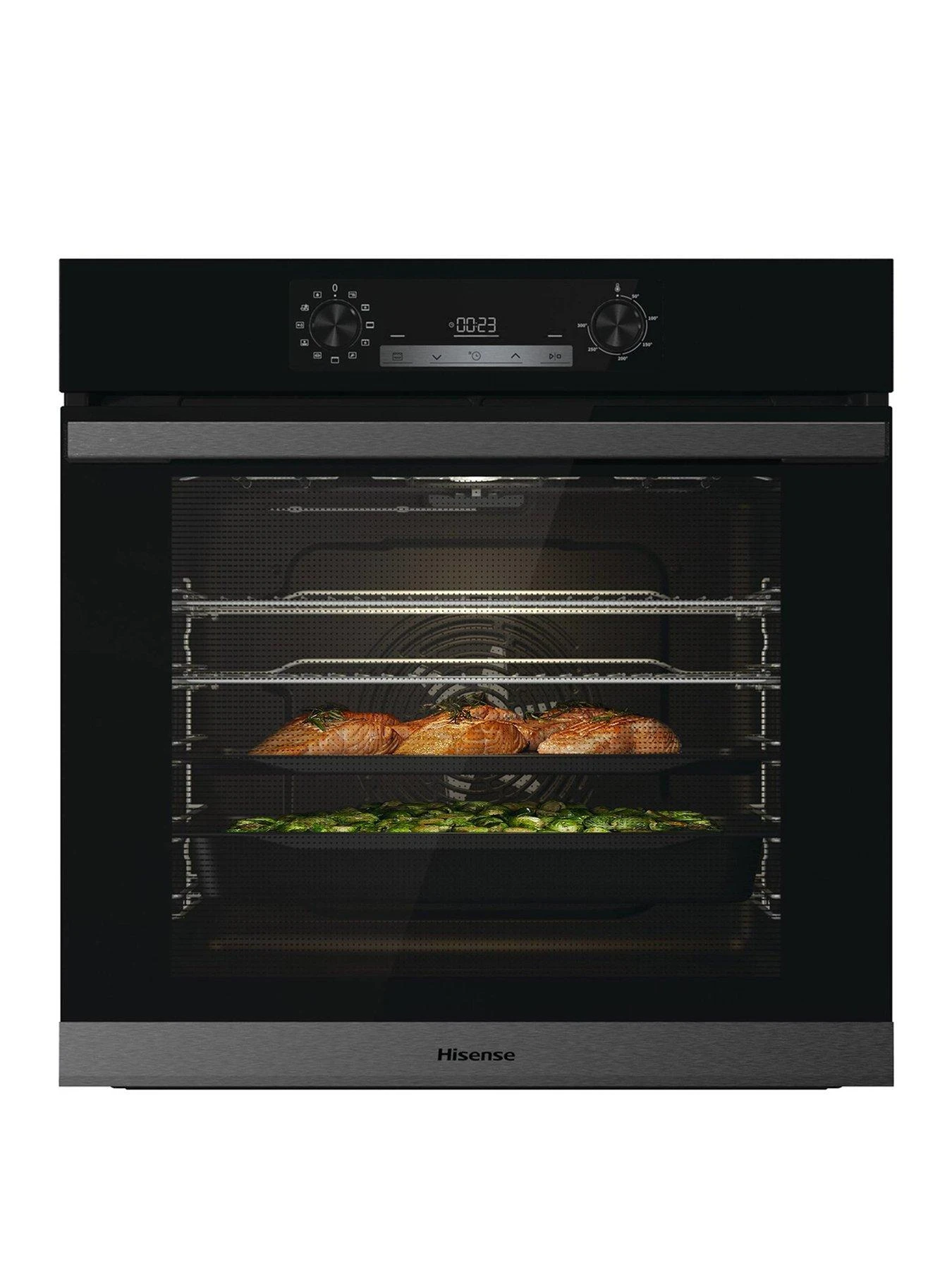 Hisense BSA63222ABUK 77-Litre Single Electric Oven With Steam Bake Function - Black 3 Hisense BSA63222ABUK 77-Litre Single Electric Oven With Steam Bake Function - Black