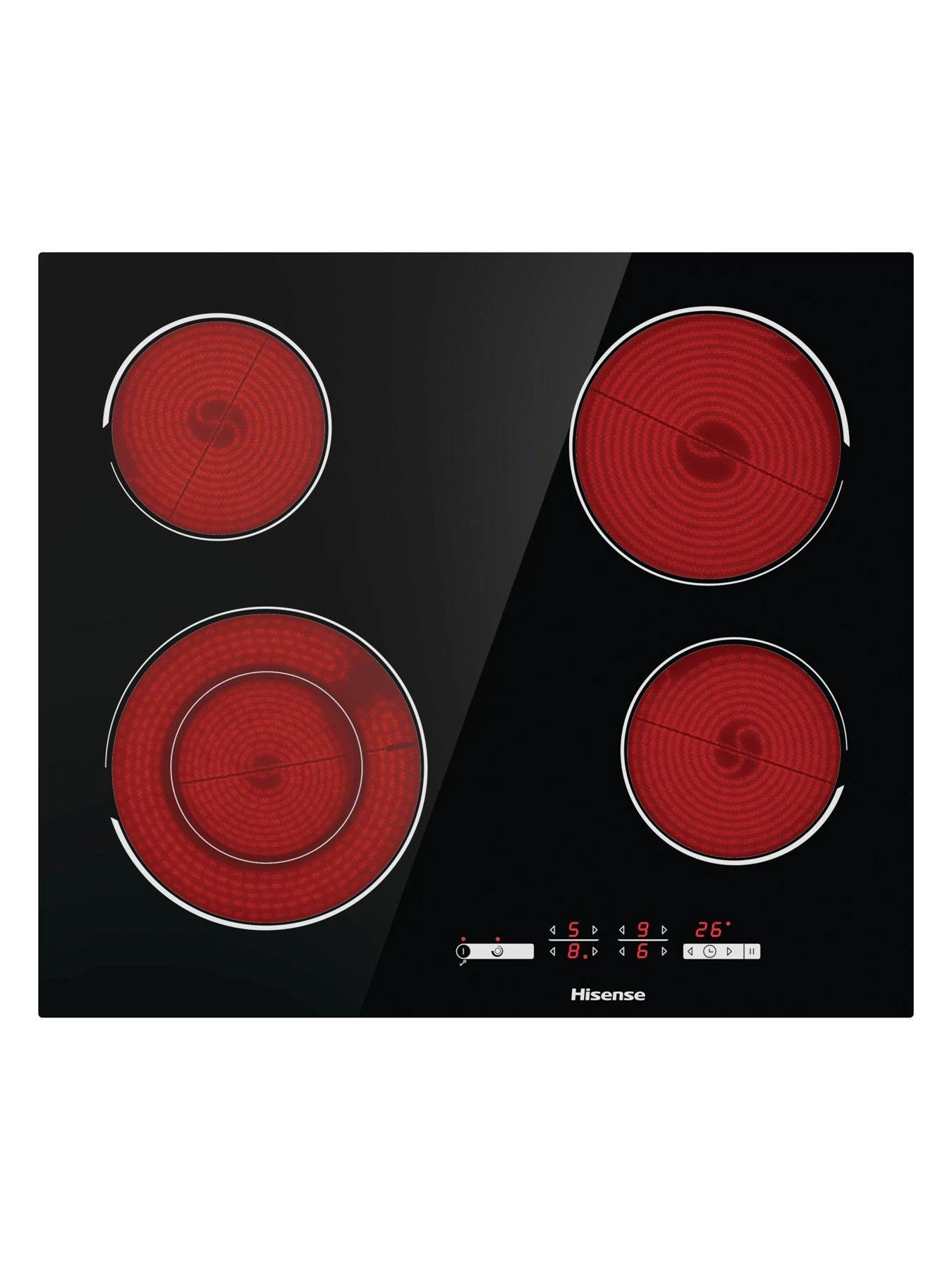 Hisense E6432C 60cm Wide Ceramic Hob - Black 4 Hisense E6432C 60cm Wide Ceramic Hob - Black - Image 2