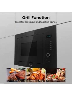Hisense HB25MOBX7GUK Built-in Microwave With Grill - Black -Appliance Pro UYASE SQ3 0000000004 BLACK SLd1