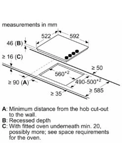 Bosch PKE611CA3E Serie 2 Frameless Electric Hob - 60cm Wide, Black -Appliance Pro UYZ33 SQ5 0000000088 NO COLOR SLd3