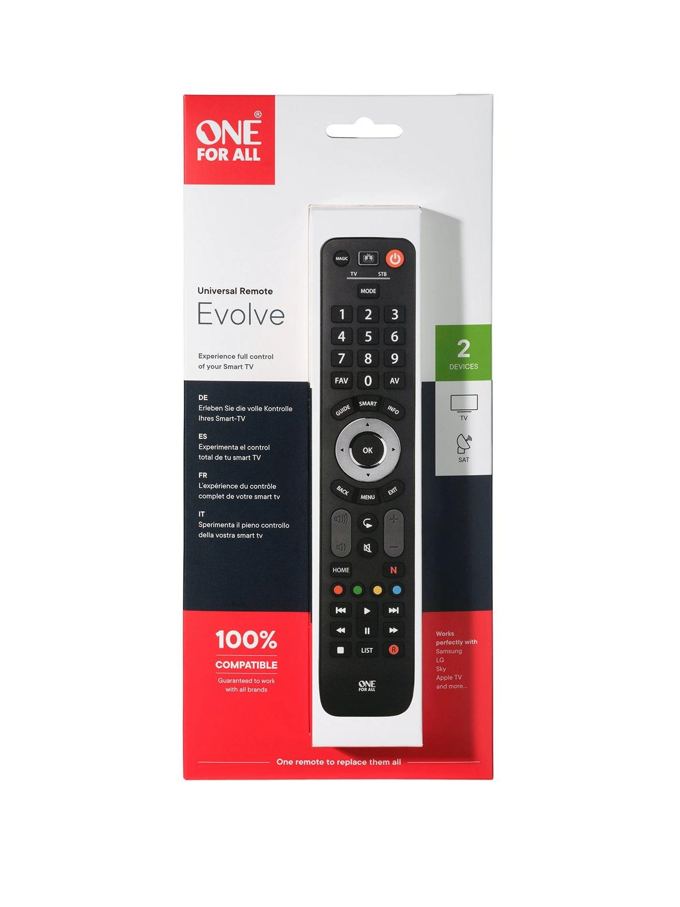 One For All URC7125, Universal Remote Control-Evolve 2 5 One For All URC7125, Universal Remote Control-Evolve 2 - Image 3